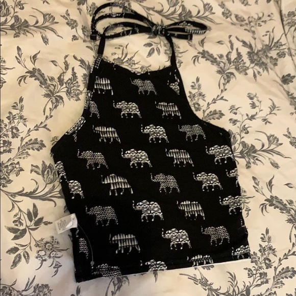 black and white halter top - Picture 1 of 4